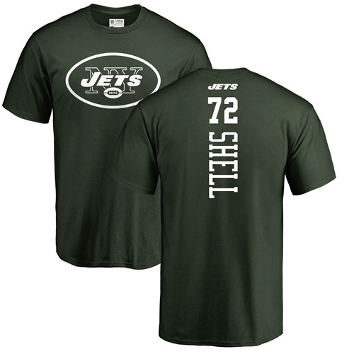 New York Jets Men Green Brandon Shell Backer NFL Football #72 T Shirt->nfl t-shirts->Sports Accessory